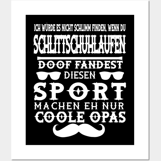 Schlittschuh Eiskunstlauf Eis Opa Alter Mann Wall Art by FindYourFavouriteDesign